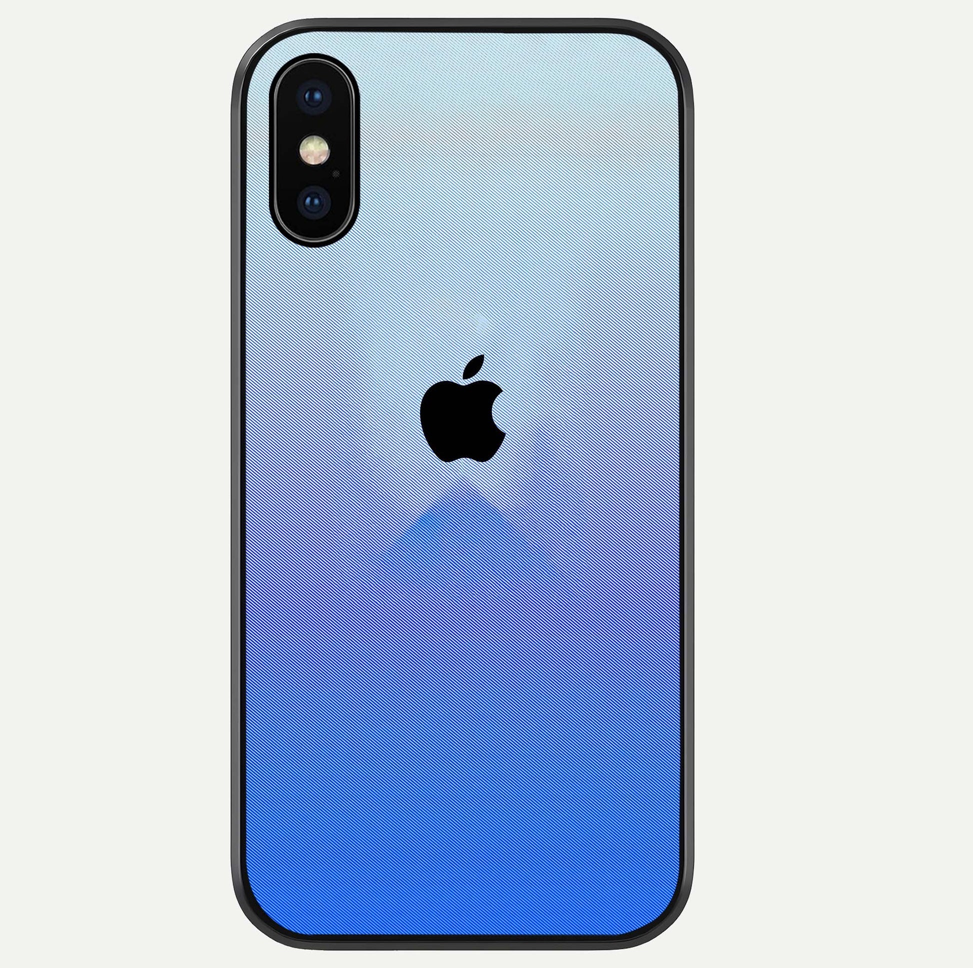 Gradient Apple Vibe Glass Case For iPhone Xs by Custom World