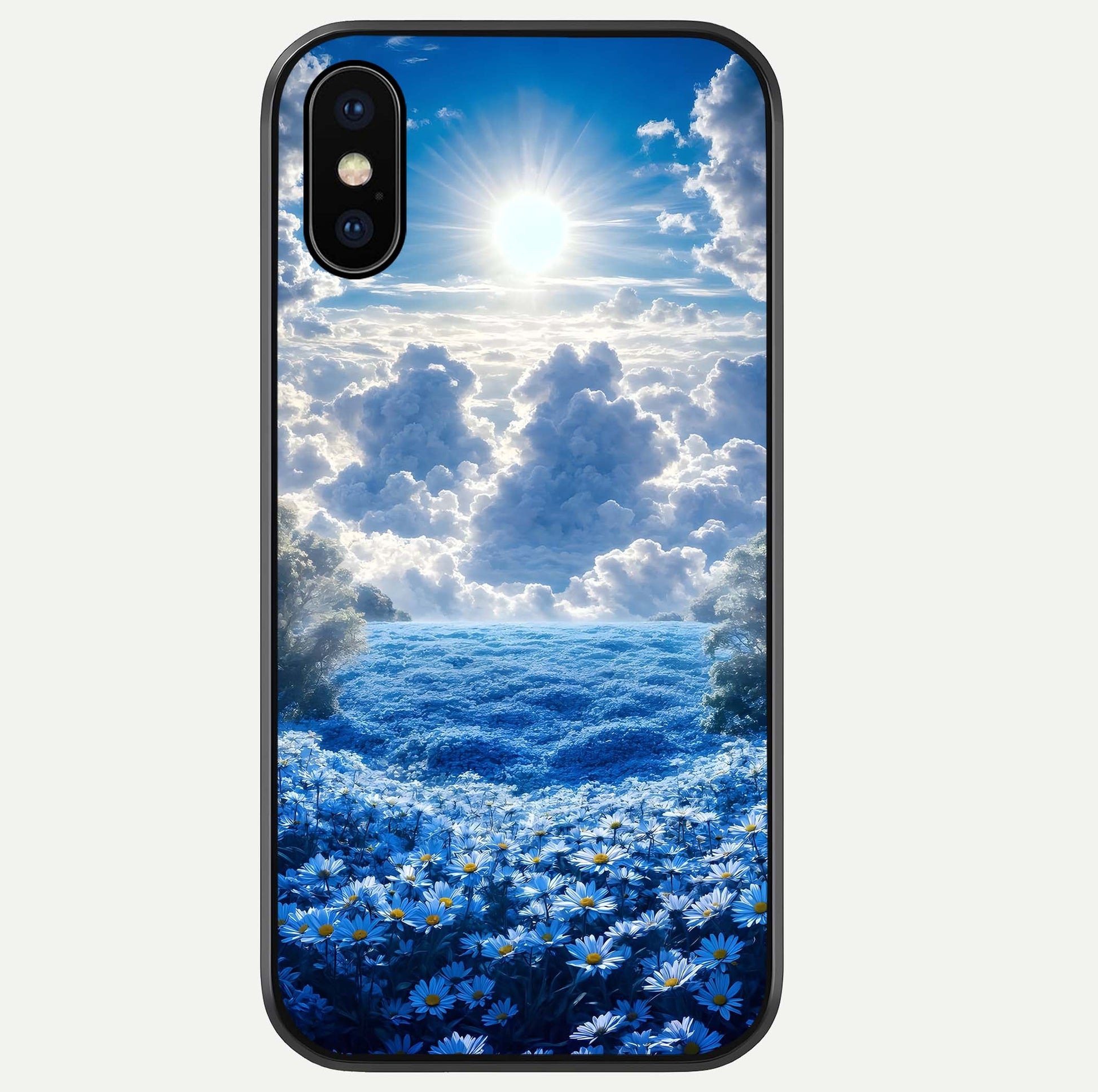 Heavenly Daisy Horizon Glass Case For iPhone Xs by Custom World