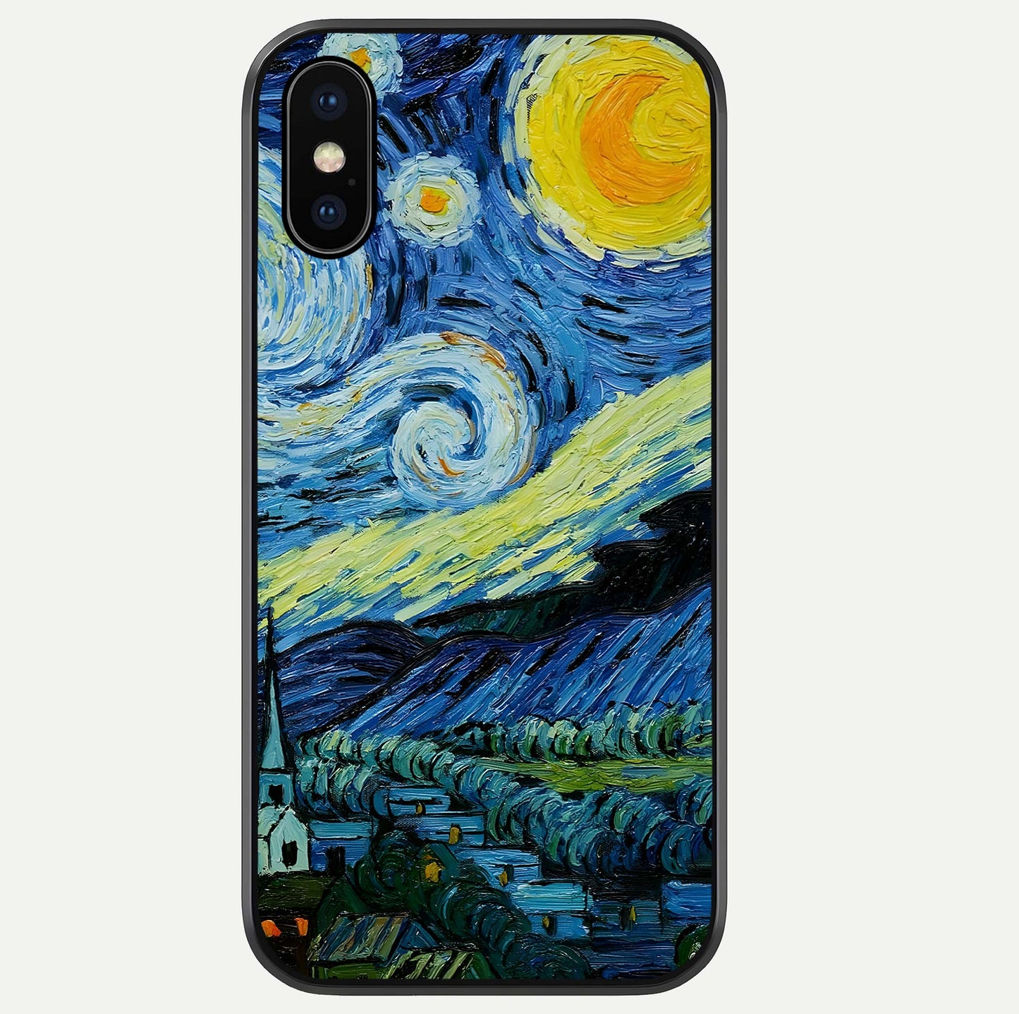 Inspired Van Gogh Art Glass Case For iPhone Xs by Custom World