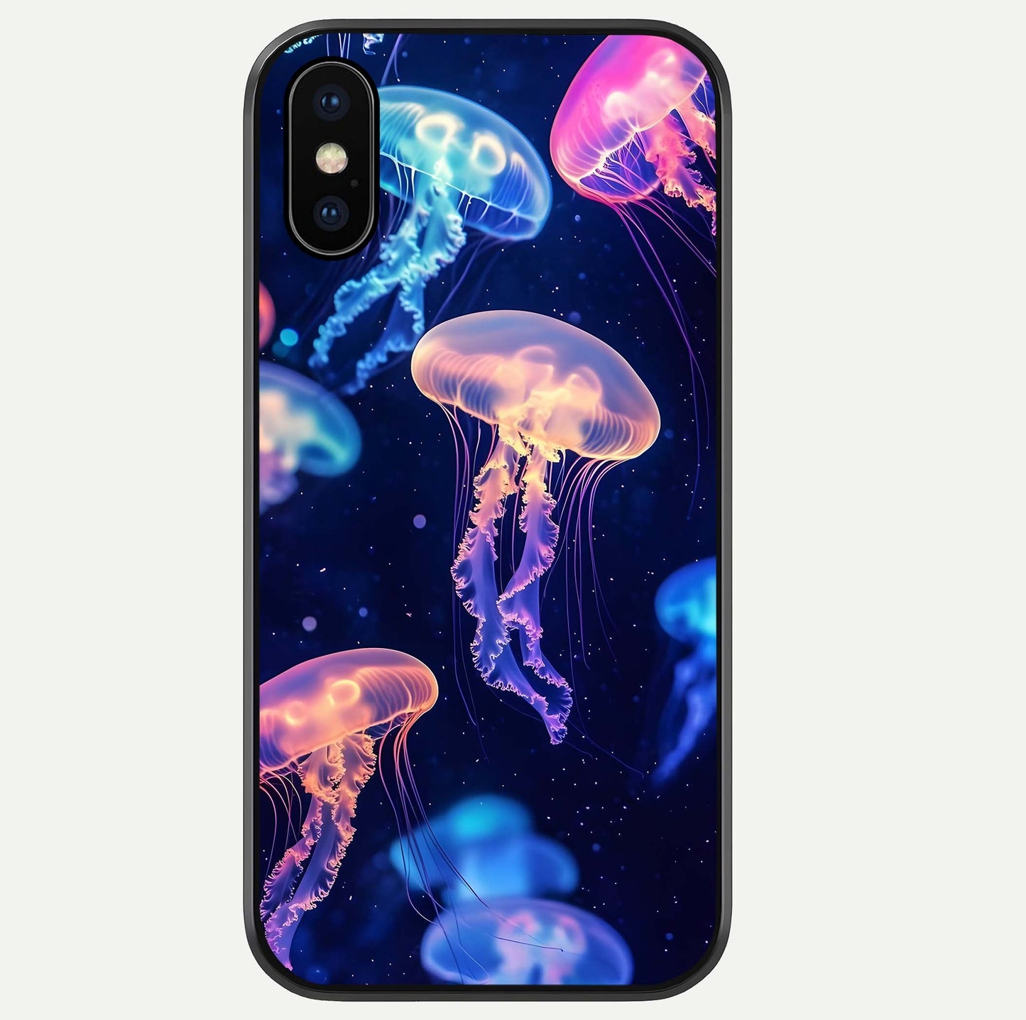 Jellyfish Pattern Glass Case For iPhone Xs by Custom World