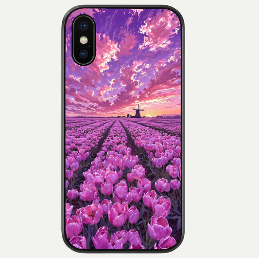 Lavender Dream Skies Glass Case For iPhone Xs by Custom World