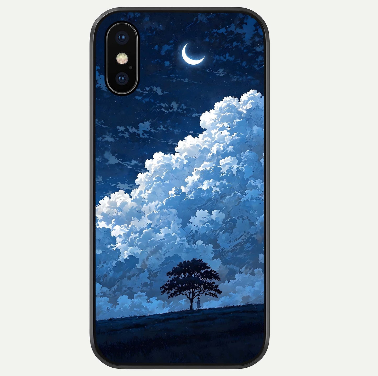 Midnight Sky Serenity Glass Case For iPhone Xs by Custom World