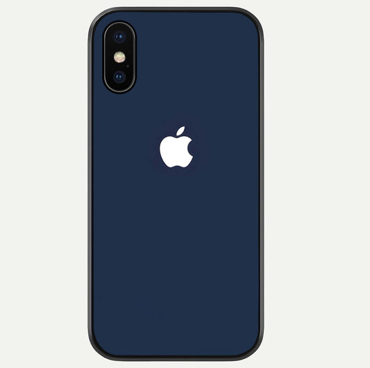 Minimal Apple Night Glass Case For iPhone Xs by Custom World