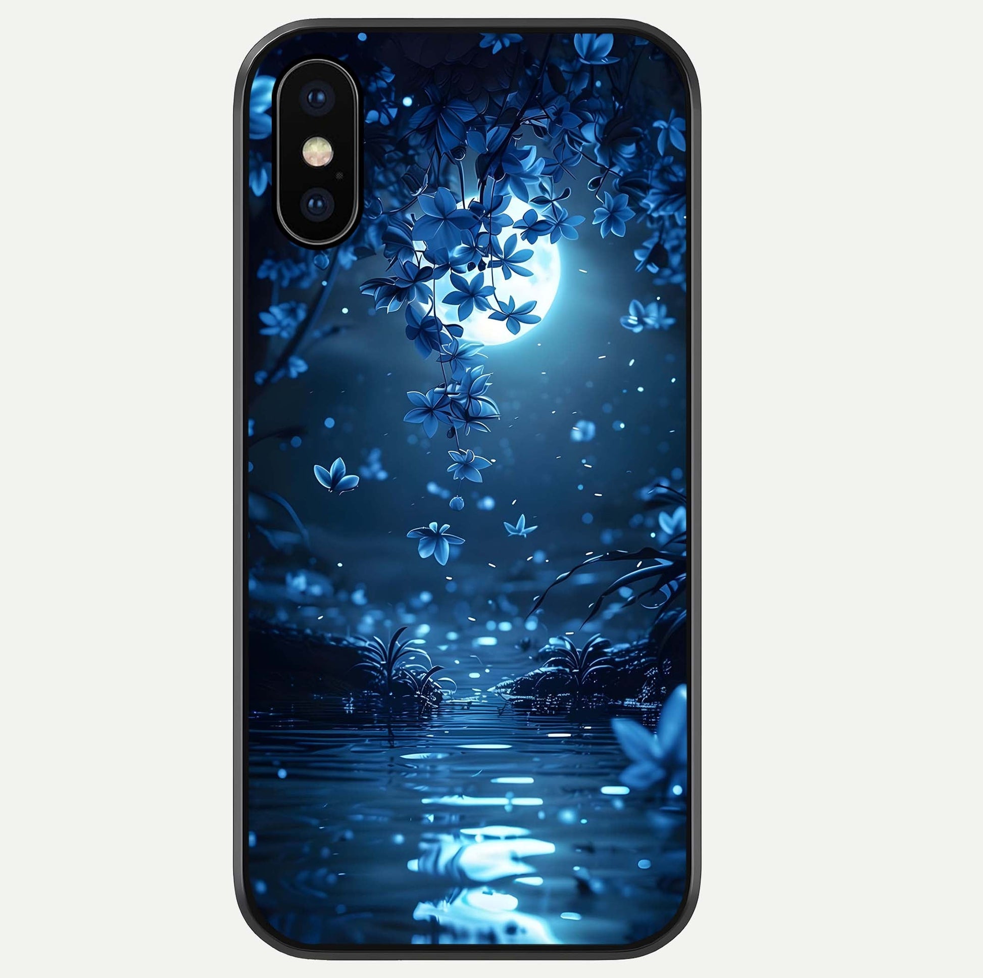 Moonlight Petal Dream Glass Case For iPhone Xs by Custom World