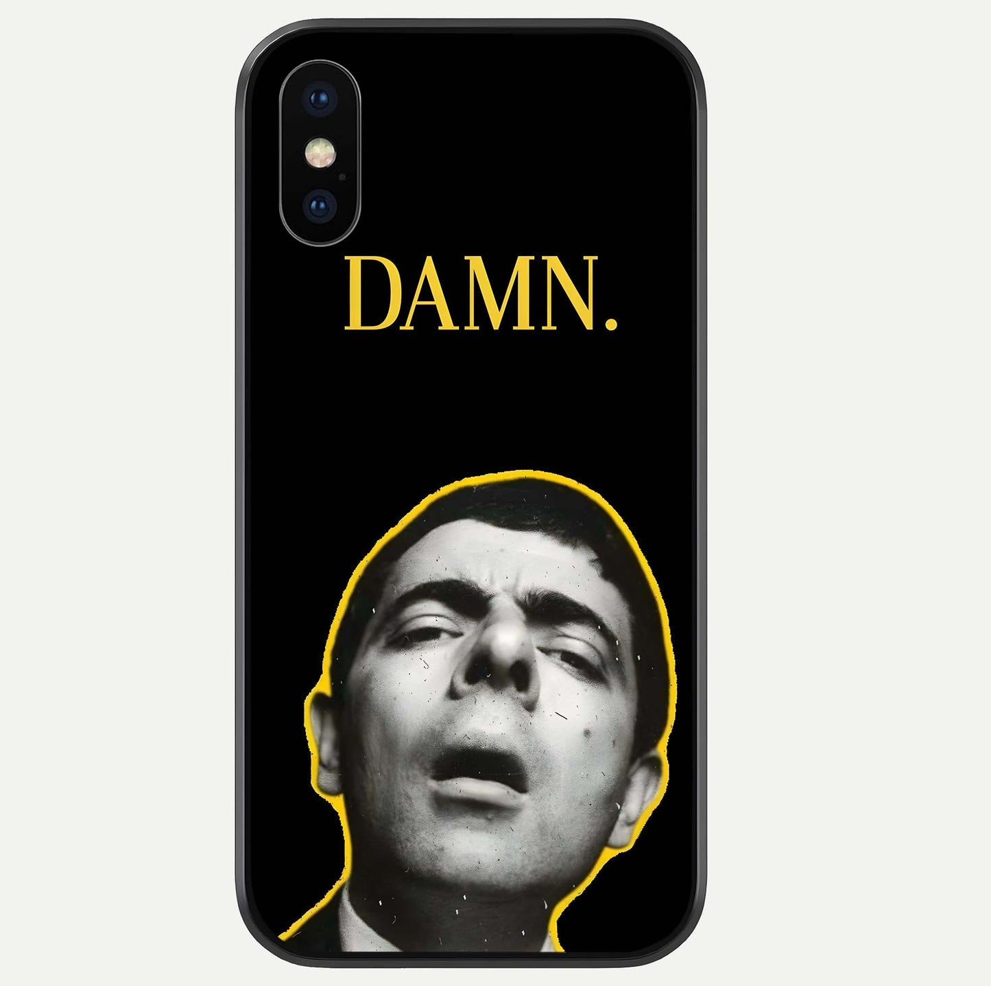 Mr Bean Damn Glass Case For iPhone Xs by Custom World