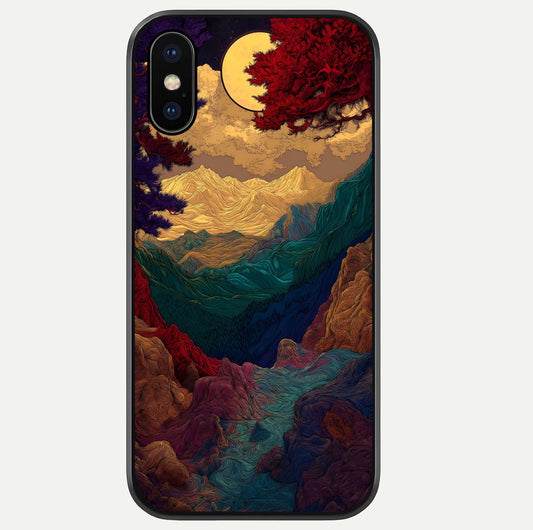 Mystic Valley Light Glass Case For iPhone Xs by Custom World