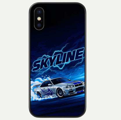 Neon Drift Beast Glass Case For iPhone Xs by Custom World