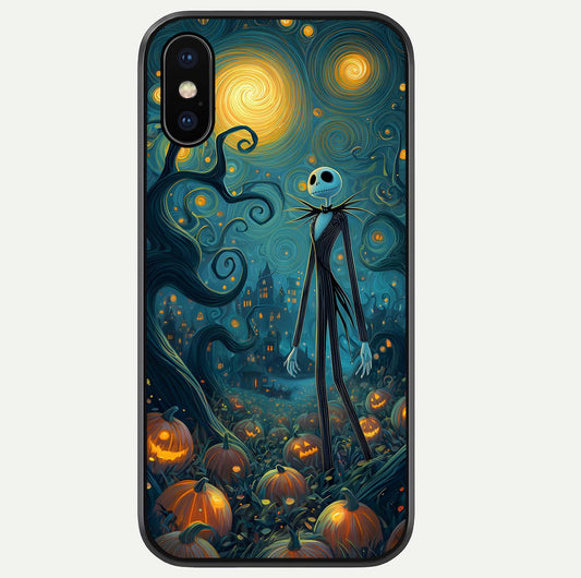 Pumpkin Moonlight Tale Glass Case For iPhone Xs by Custom World