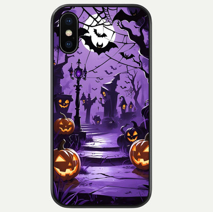 Pumpkin Patch Halloween Glass Case For iPhone Xs by Custom World