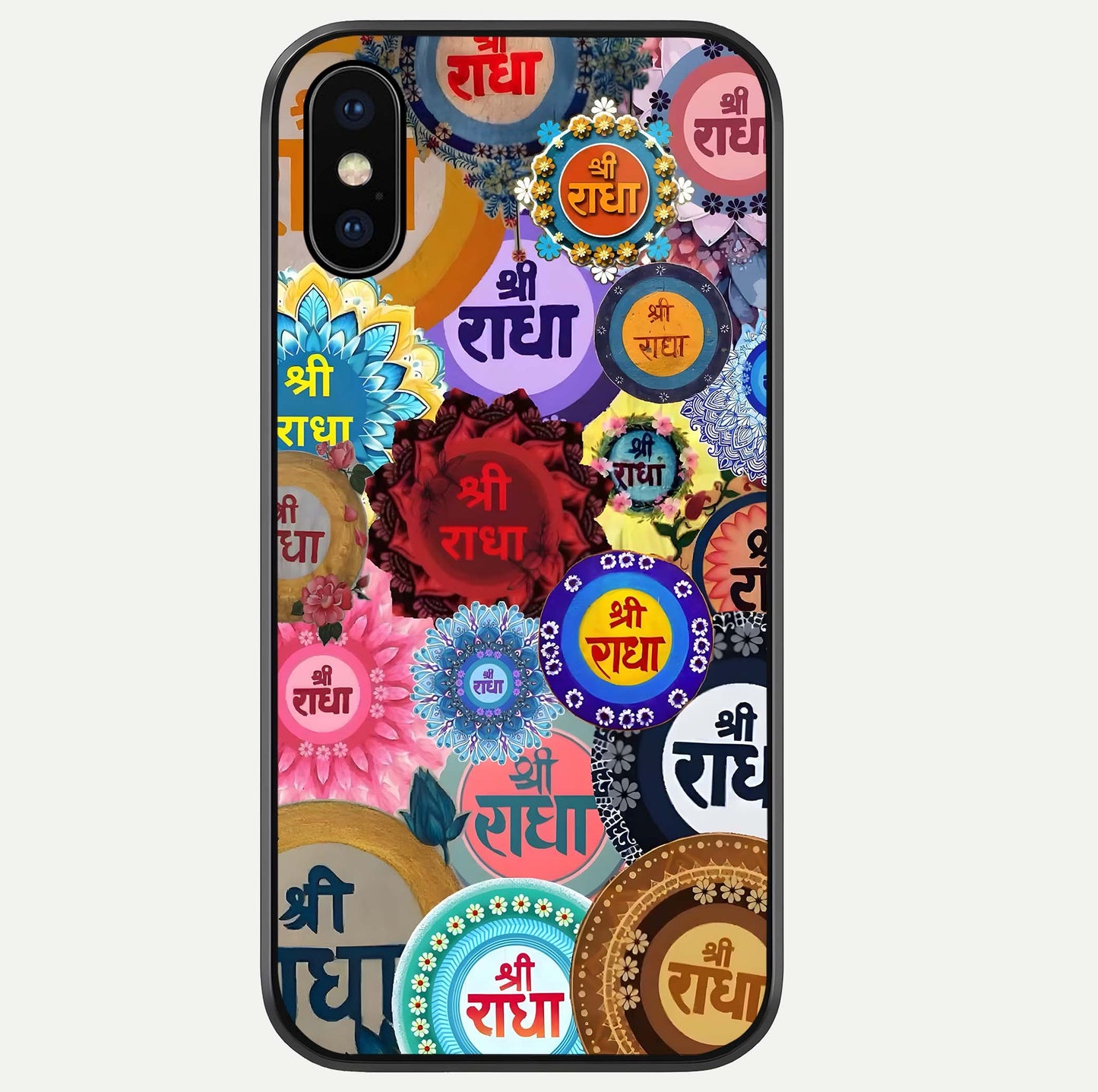 Radha Divine Bloom Glass Case For iPhone Xs by Custom World