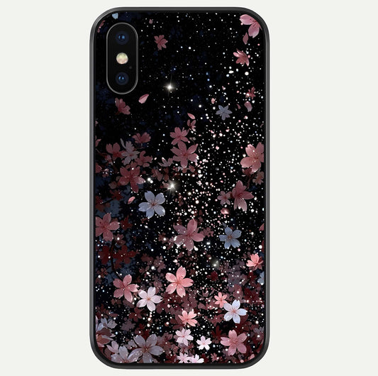 Starlit Flower Dreams Glass Case For iPhone Xs by Custom World