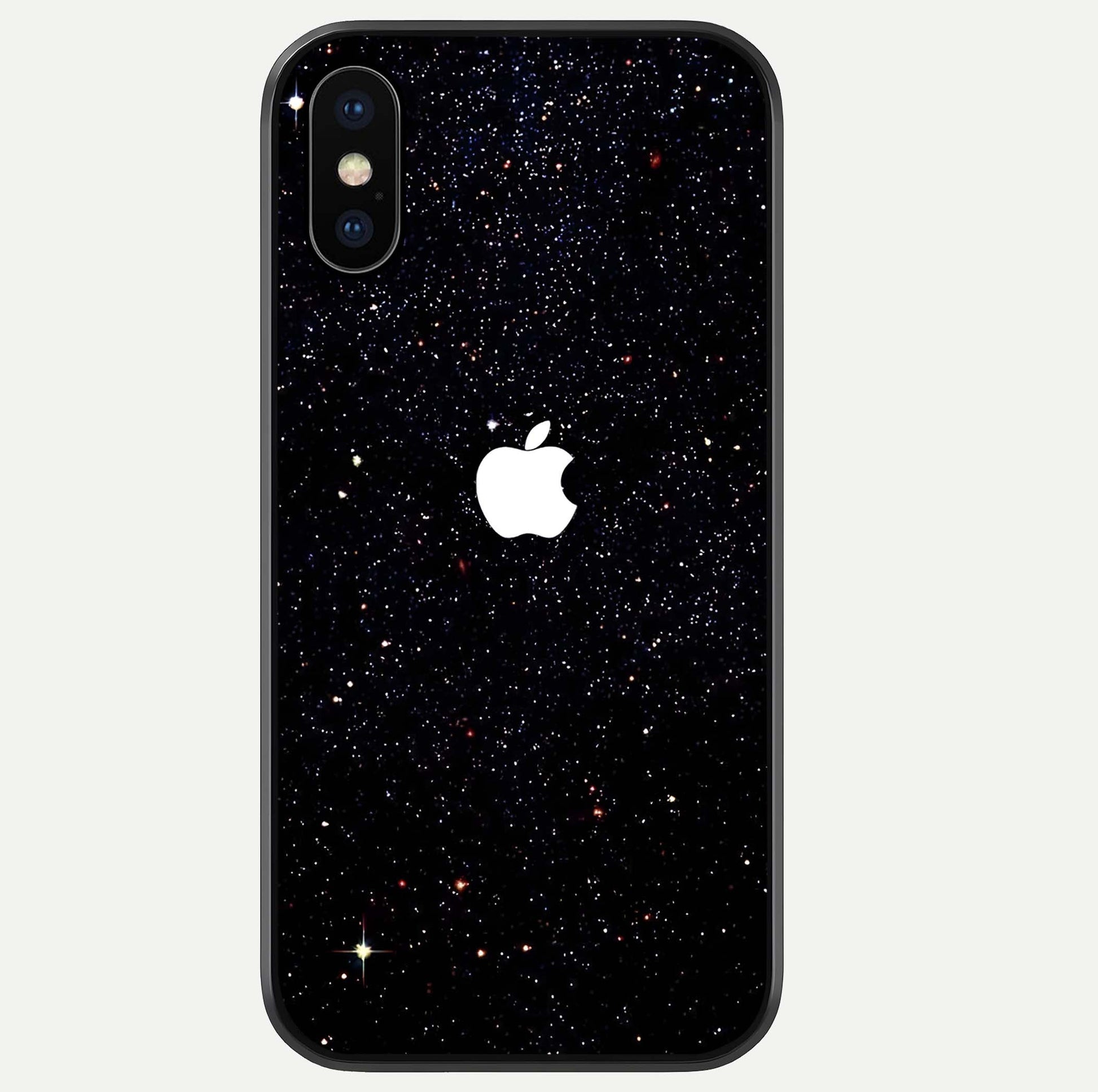 Starry Apple Galaxy Glass Case For iPhone Xs by Custom World