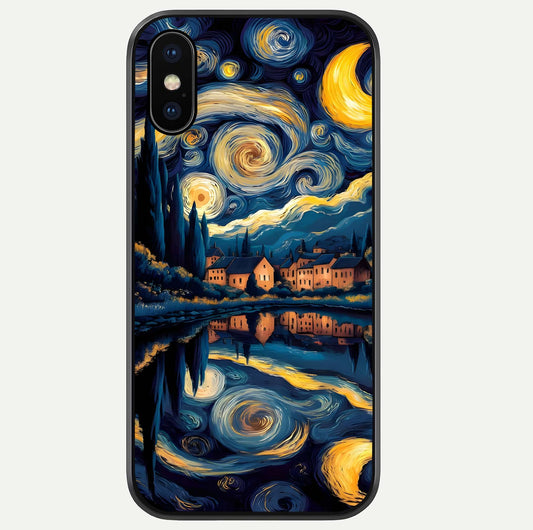 Starry Sky Serenity Glass Case For iPhone Xs by Custom World