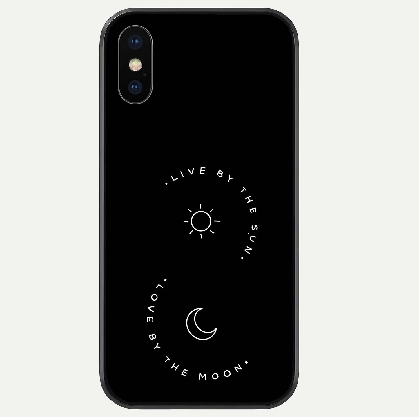 Sun Moon Balance Glass Case For iPhone Xs by Custom World