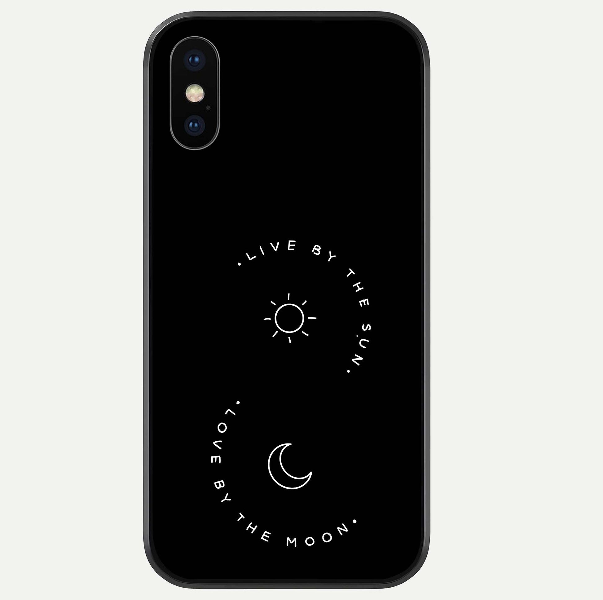 Sun Moon Balance Glass Case For iPhone Xs by Custom World