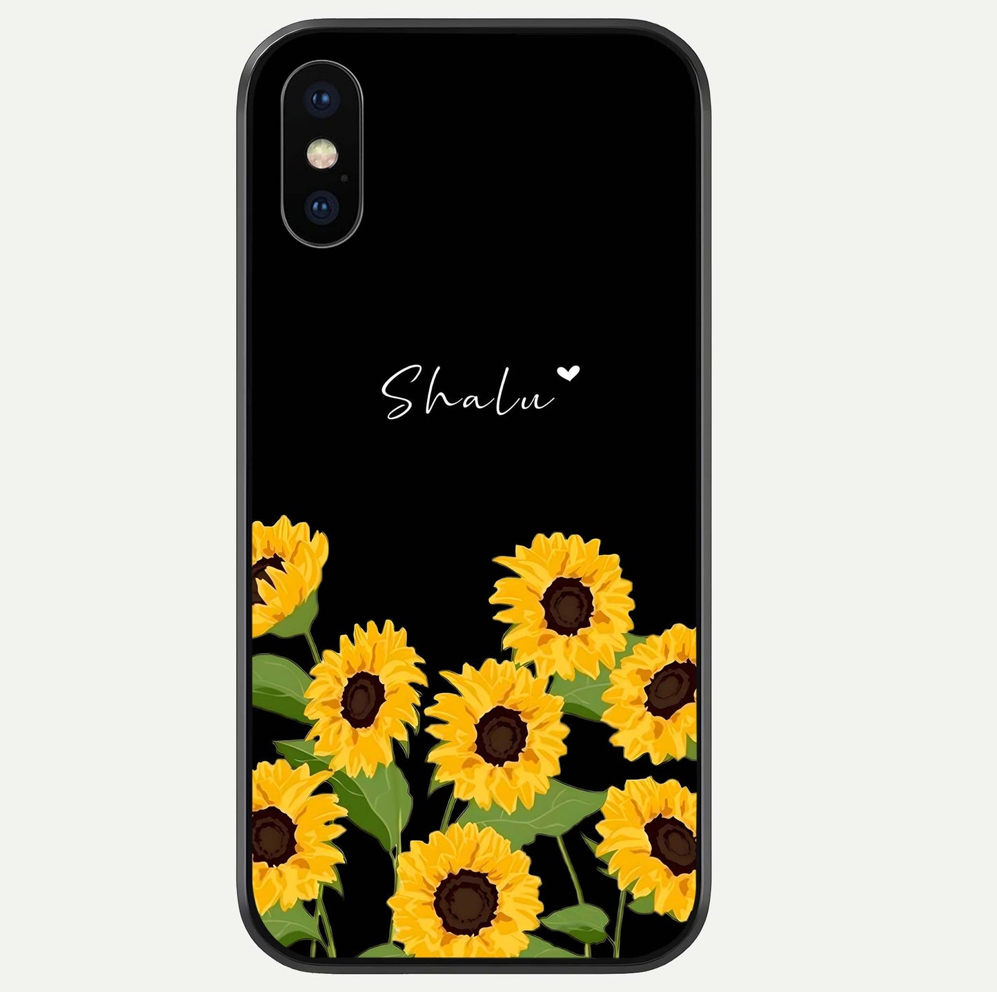 Sunflower Chic Mood Custom Name Glass Case For iPhone 16 Pro by Custom World