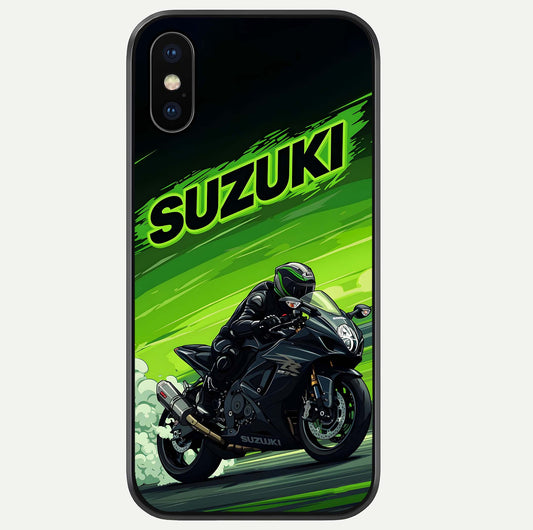 Suzuki Speed Beast Glass Case For iPhone Xs by Custom World