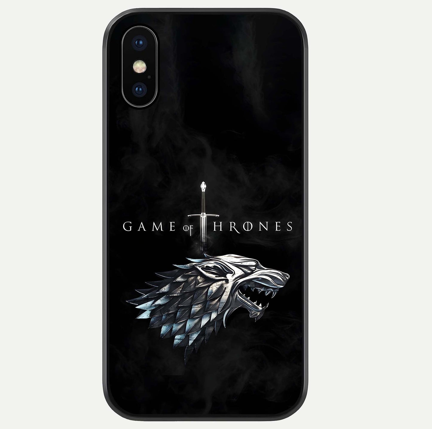 Throne Wolf Legacy Glass Case For iPhone Xs by Custom World