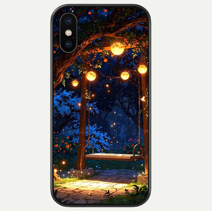 Twilight Garden Swing Glass Case For iPhone Xs by Custom World