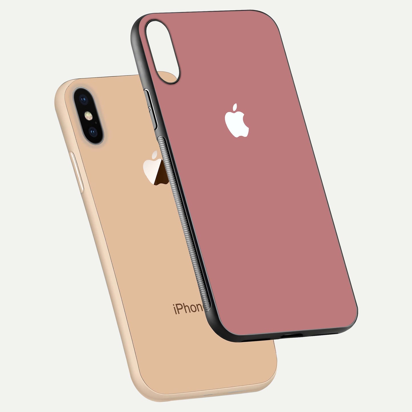 Apple Harmony Glass Case for iPhone Xs floating dual view capturing reflective texture and premium protection