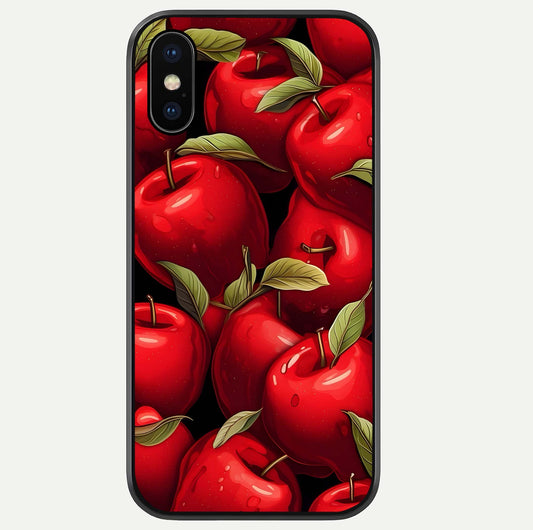 Apple Pattern Glass Case For iPhone 16 Pro by Custom World