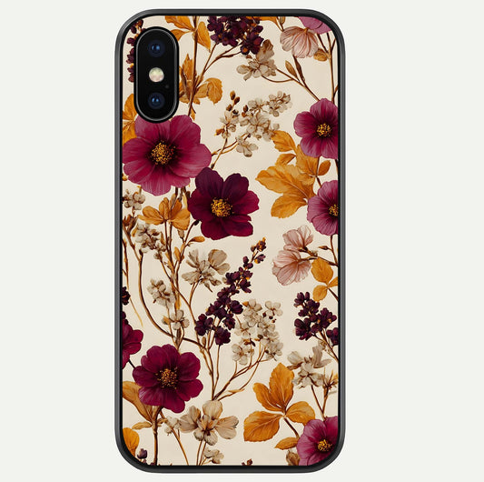 Autumn Wine Bloom Glass Case For iPhone 16 Pro by Custom World