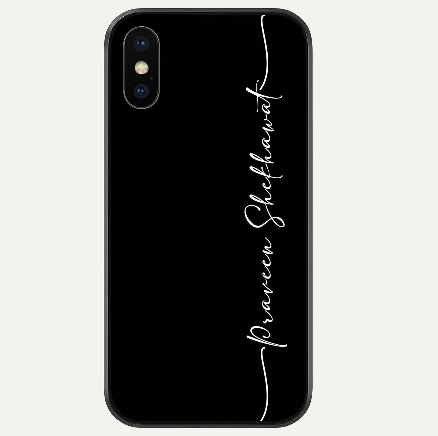 Black Tune Custom Name Glass Case For iPhone Xs Max by Custom World