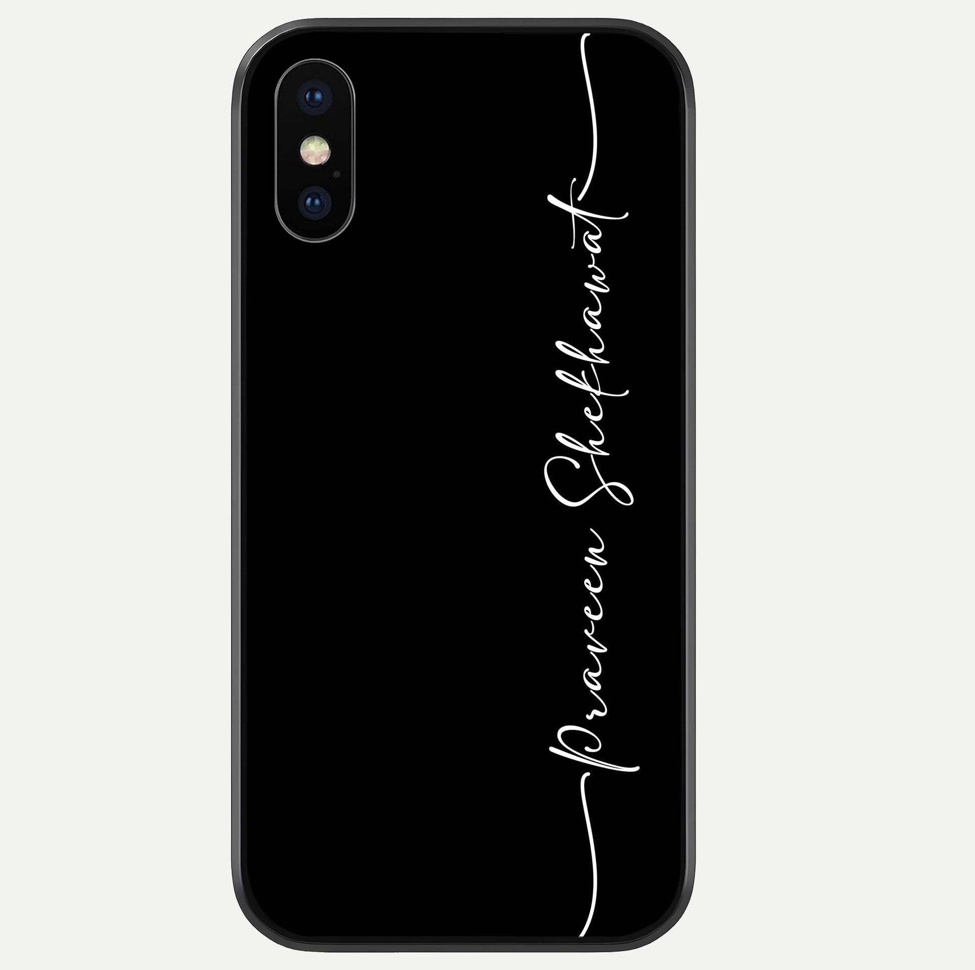 Black Tune Custom Name Glass Case For iPhone Xs Max by Custom World