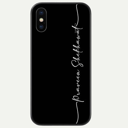 Black Tune Custom Name Glass Case For iPhone Xs Max by Custom World