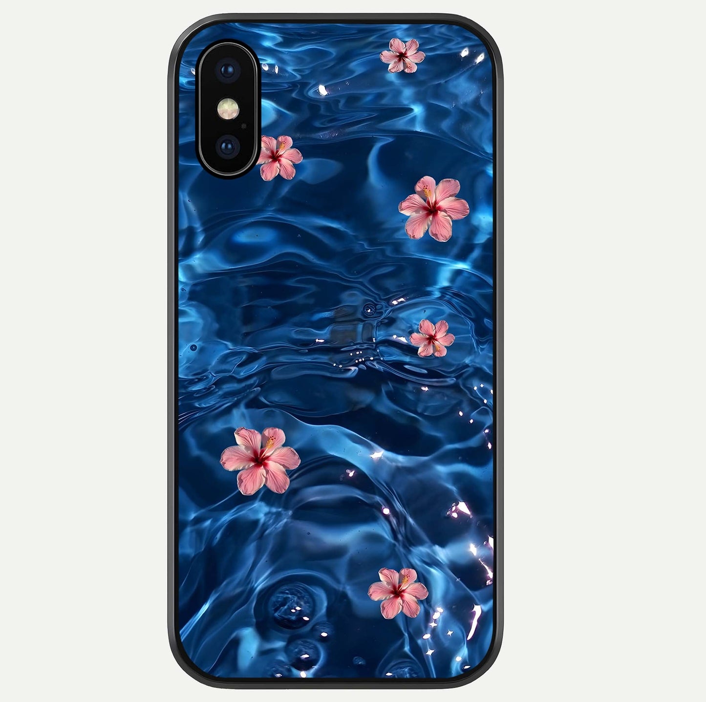 Blooming Water Drift Glass Case For iPhone Xs Max by Custom World