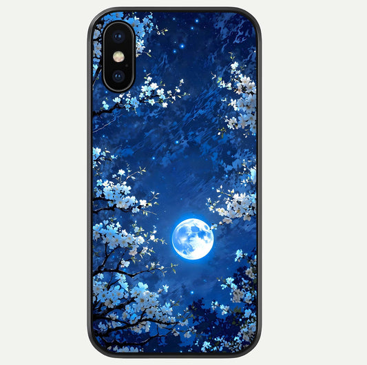 Blossom Moonlight Sky Glass Case For iPhone Xs Max by Custom World