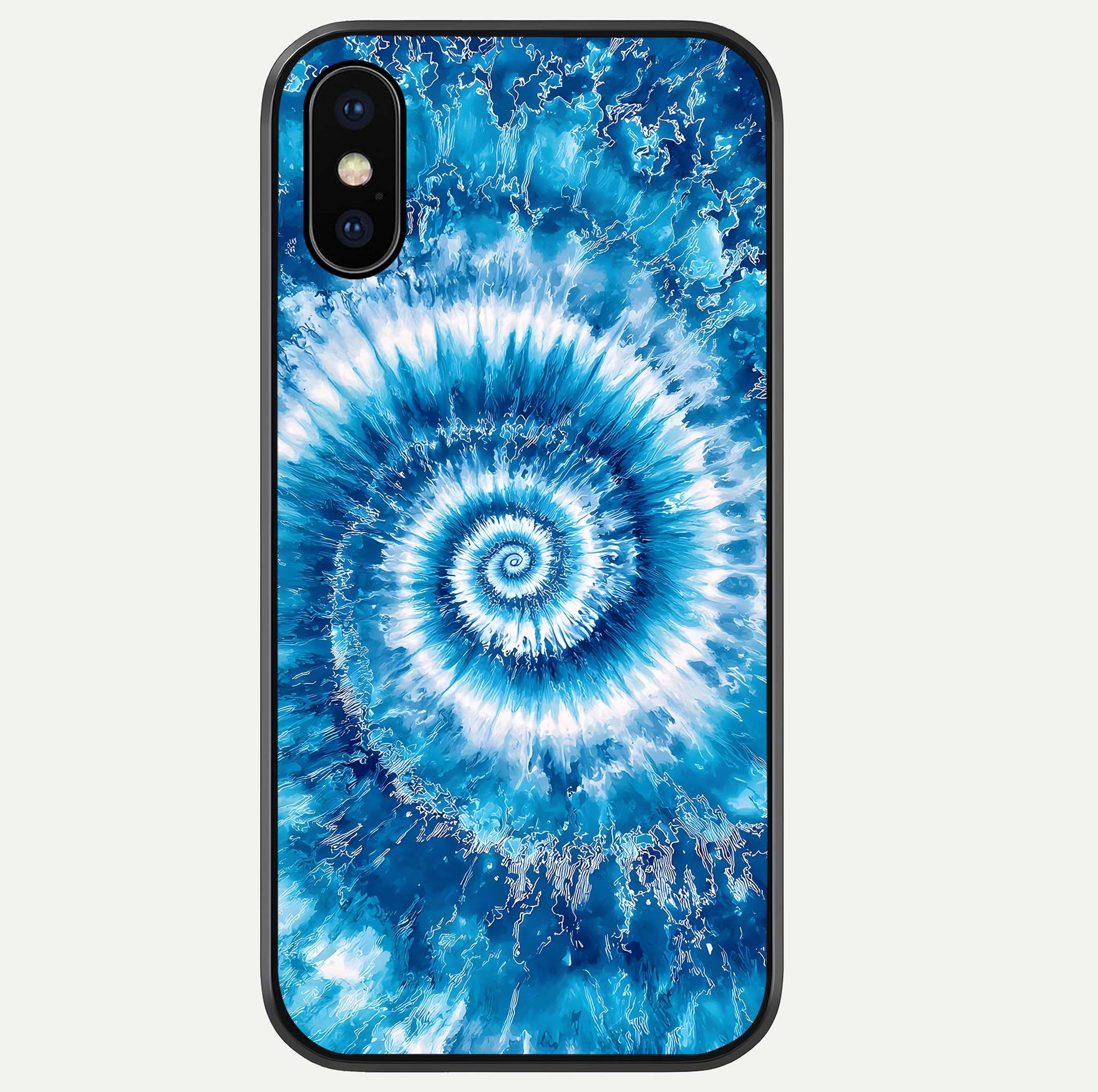 Blue Galaxy Wave Glass Case For iPhone Xs Max by Custom World
