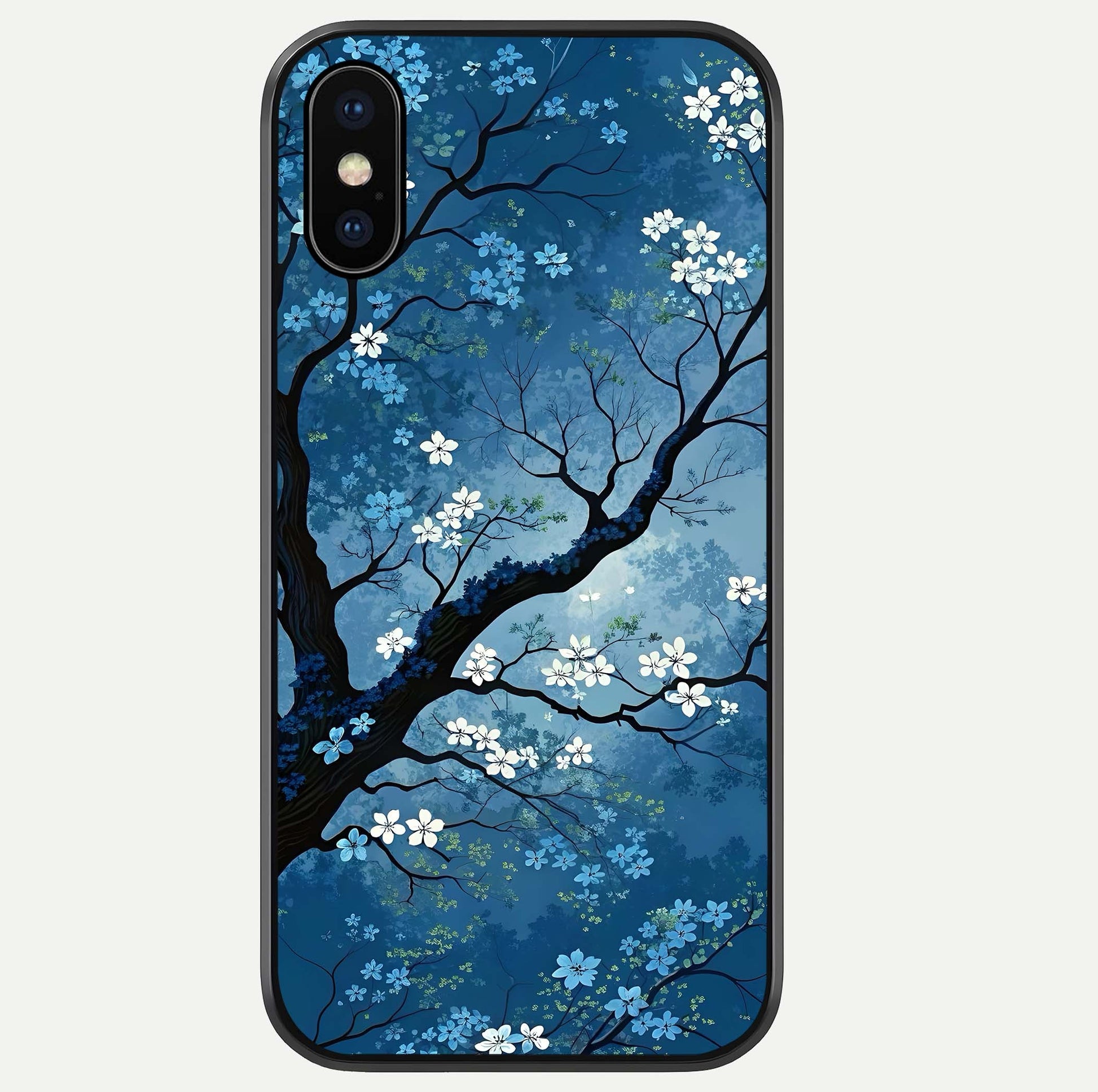 Blue Tree Serenity Glass Case For iPhone Xs Max by Custom World