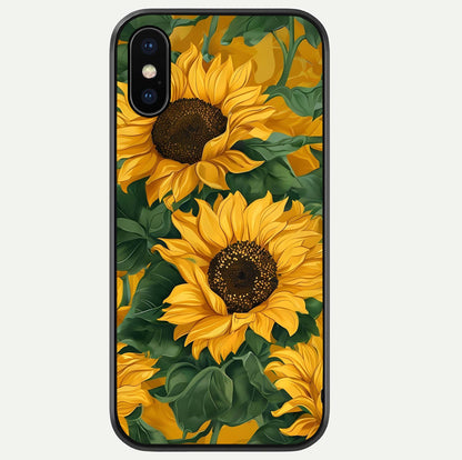 Bright Sunflower Bloom Glass Case For iPhone Xs Max by Custom World