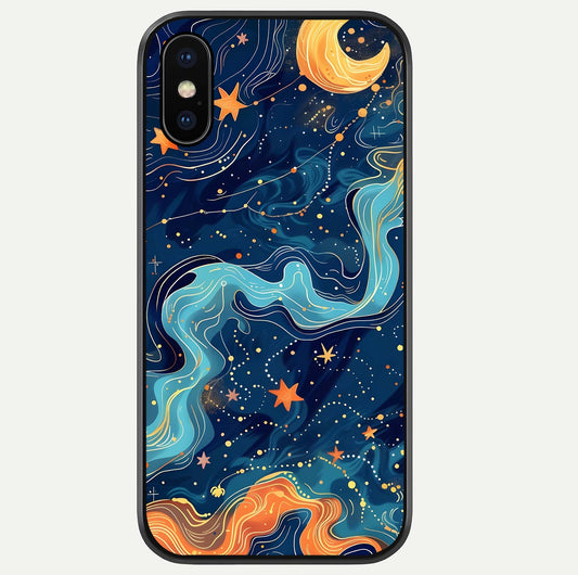 Celestial Dream Flow Glass Case For iPhone Xs Max by Custom World