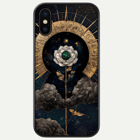 Celestial Lotus Morang Glass Case For iPhone Xs Max by Custom World