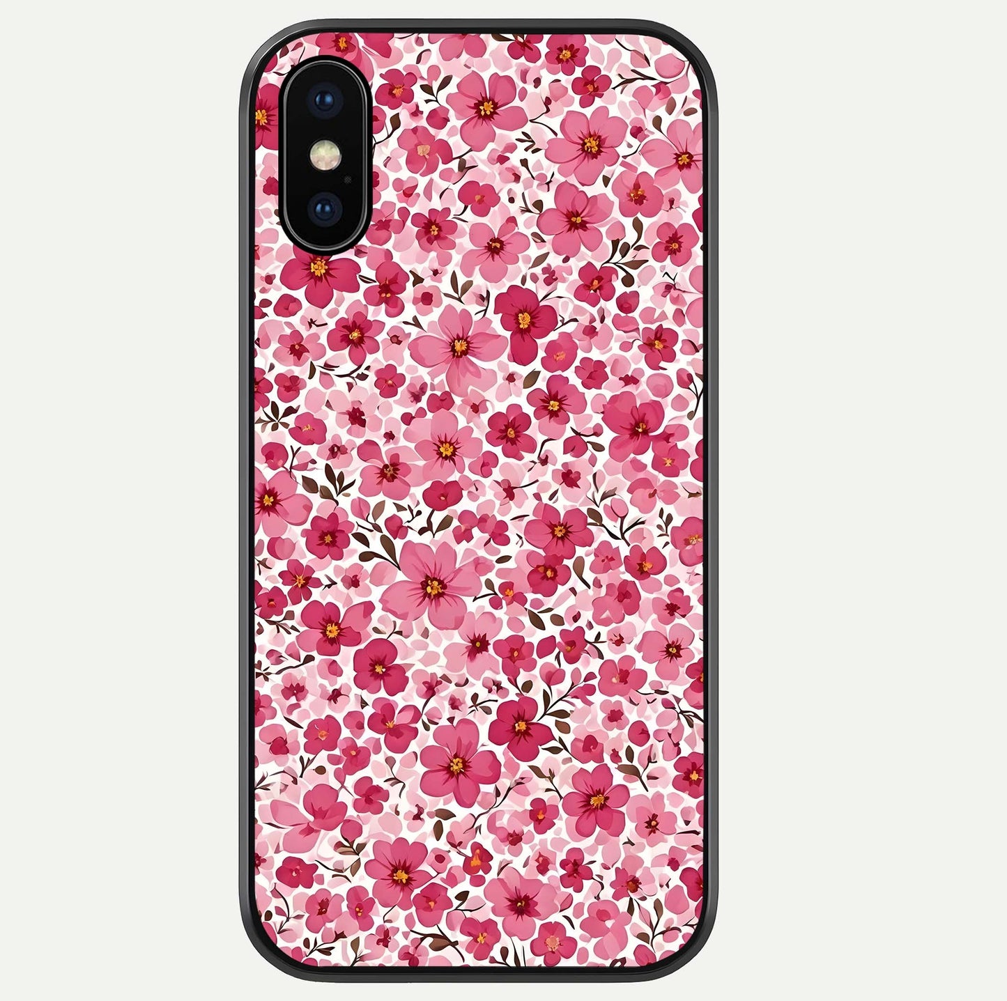 Cherry Blossom Charm Glass Case For iPhone Xs Max by Custom World