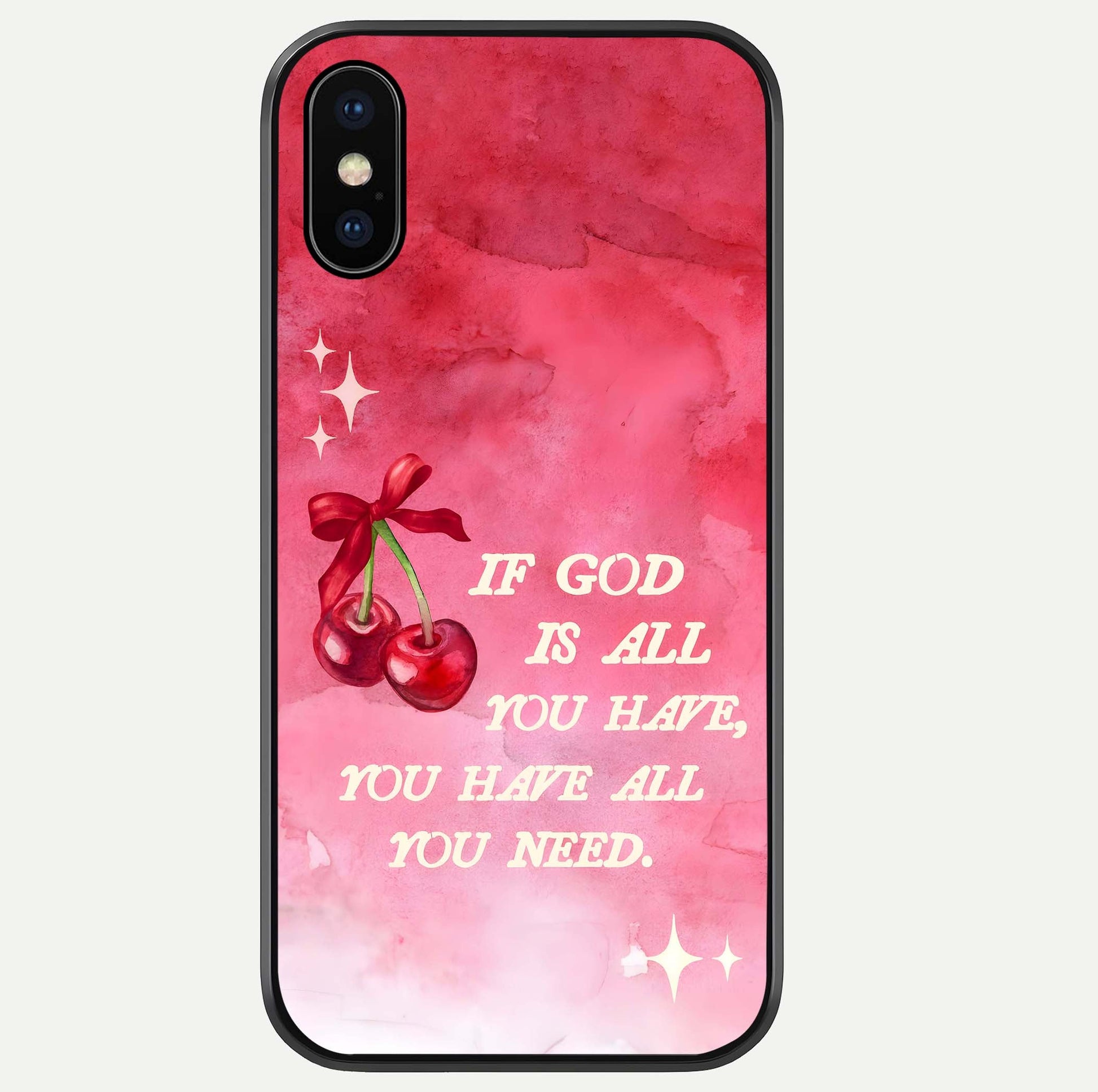 Cherry Quote Glass Case For iPhone Xs Max by Custom World