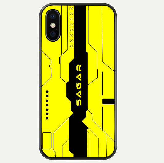 Circuit CYBERPUNK Custom Name Glass Case For iPhone Xs Max by Custom World