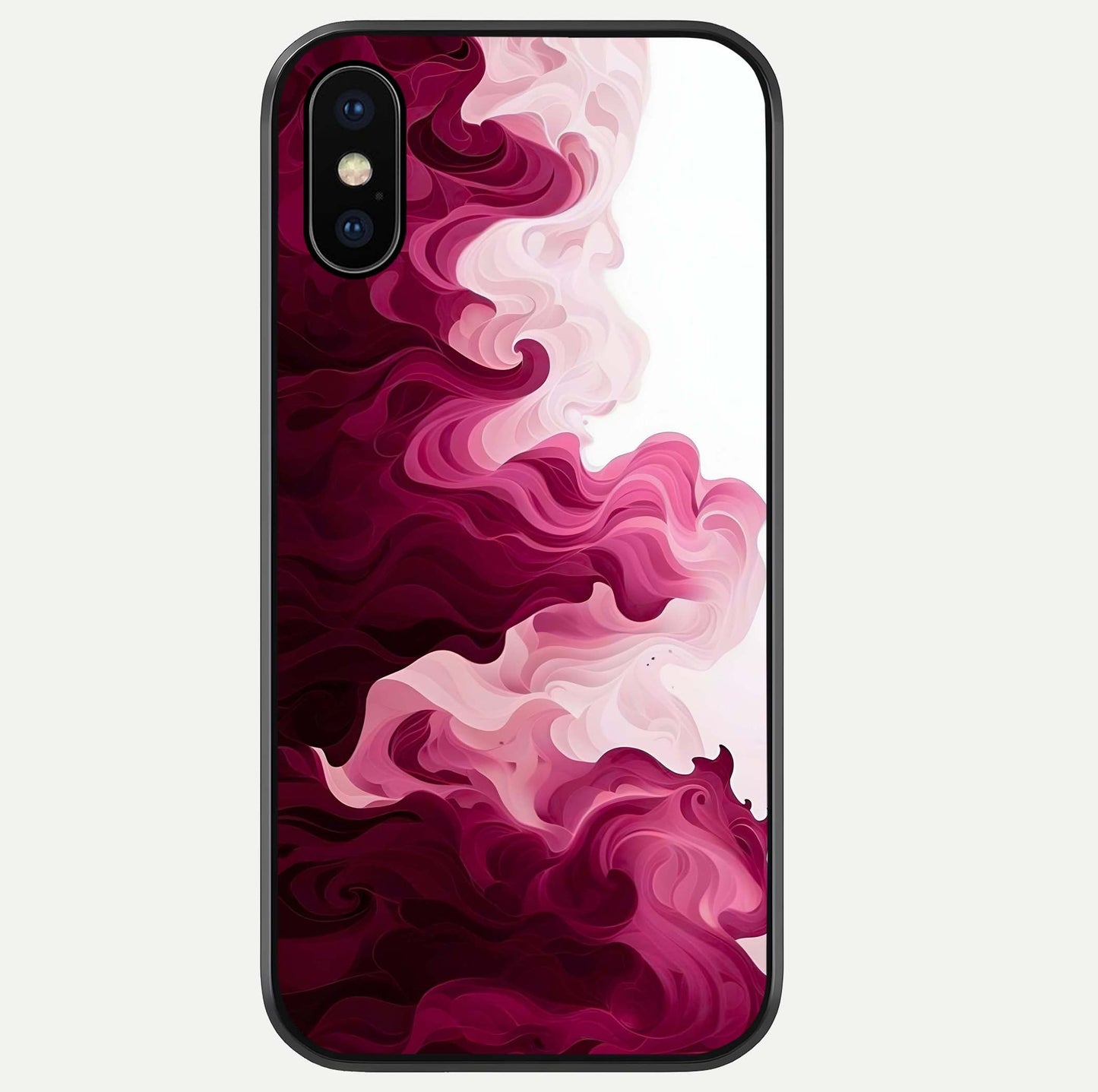 Crimson Wave Flow Glass Case For iPhone Xs Max by Custom World