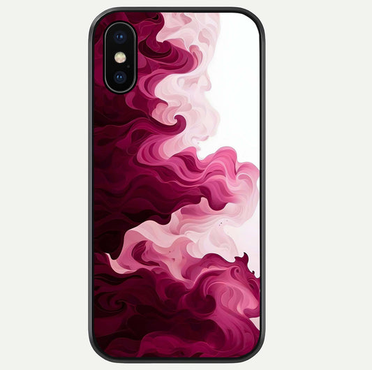 Crimson Wave Flow Glass Case For iPhone Xs Max by Custom World