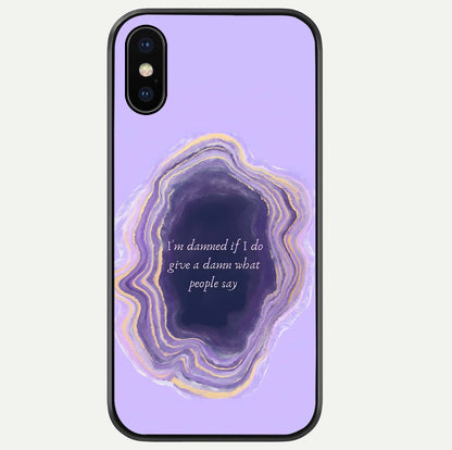 Damned People Quote Glass Case For iPhone Xs Max by Custom World