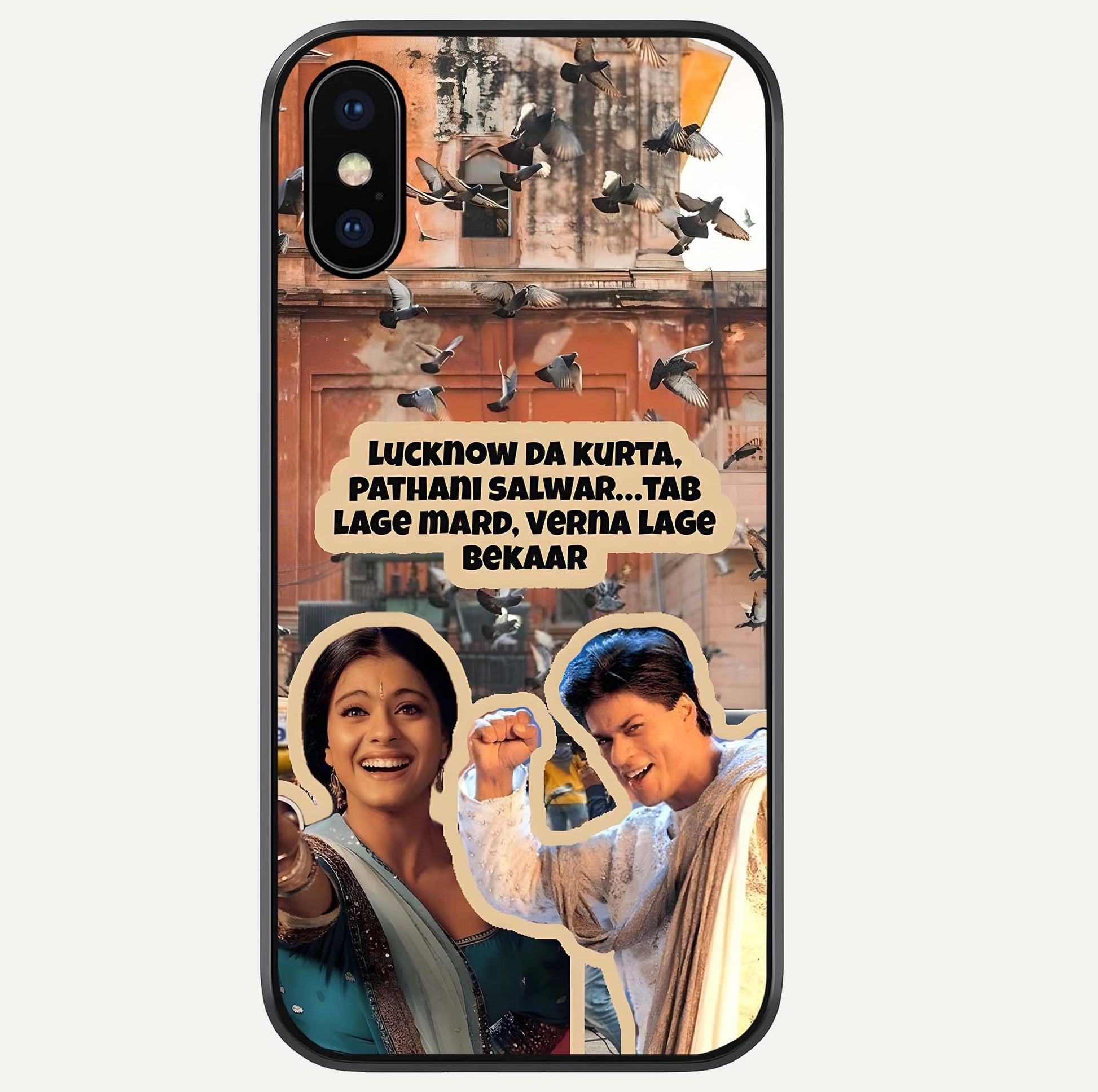 Desi Retro Vibes Glass Case For iPhone Xs Max by Custom World