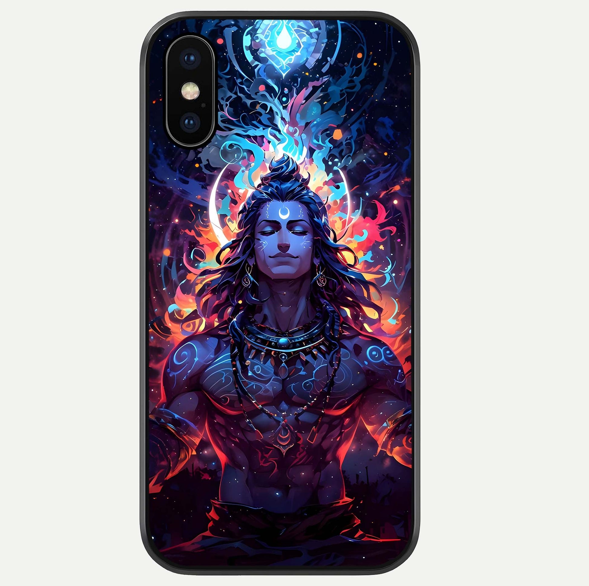 Divine Fire Shiv Glass Case For iPhone Xs Max by Custom World
