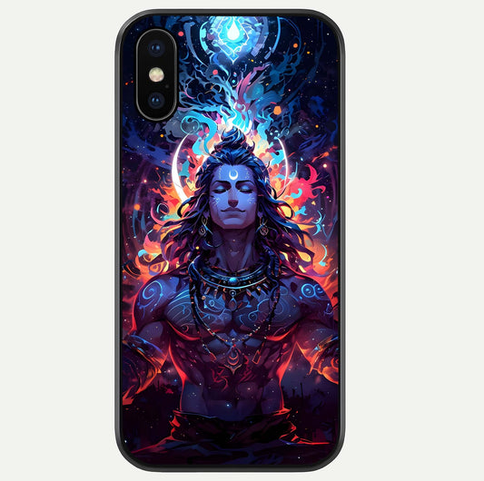 Divine Fire Shiv Glass Case For iPhone Xs Max by Custom World