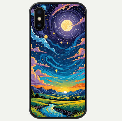 Dreamy Night Landscape Glass Case For iPhone Xs Max by Custom World