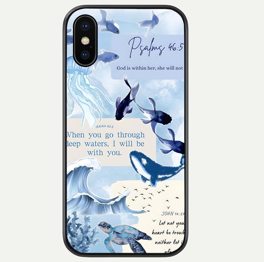 Faithful Ocean Promise Glass Case For iPhone Xs Max by Custom World