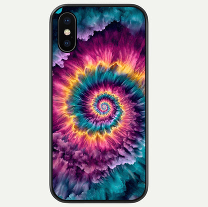 Galactic Spiral Burst Glass Case For iPhone Xs Max by Custom World