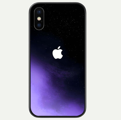 Galaxy Apple Aura Glass Case For iPhone Xs Max by Custom World