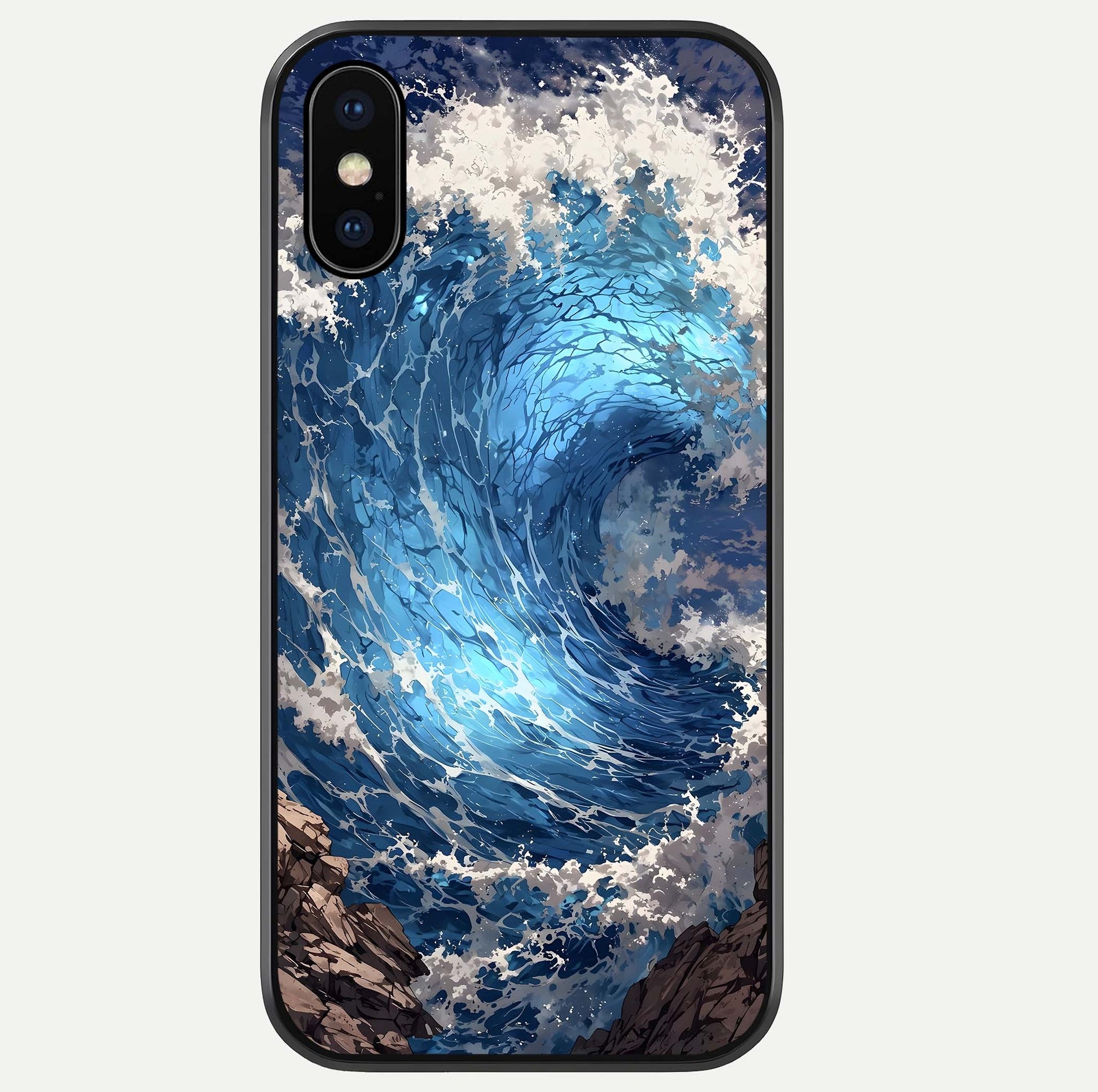Giant Ocean Wave Glass Case For iPhone Xs Max by Custom World